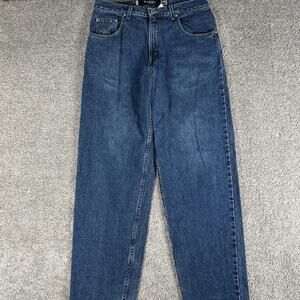 Levis Silvertab Jeans Mens 34x34 Dark Blue Baggy Fit Denim Made In USA Y2K 90s